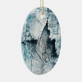 汚れたデニム セラミックオーナメント (右)