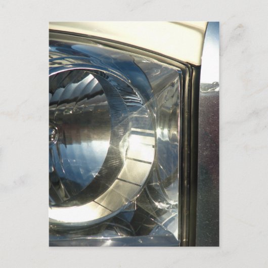 汚れたトラックのヘッドライト ポストカード (正面)