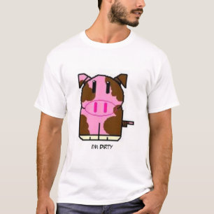 汚れたブタのTシャツ Tシャツ