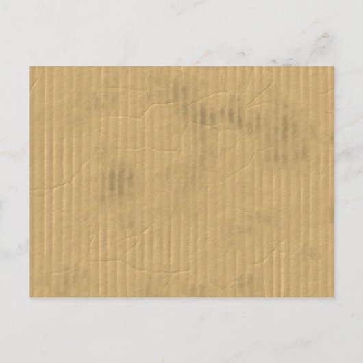 汚れたボロボロの使い古されたダンボール箱での生活 ポストカード (正面)