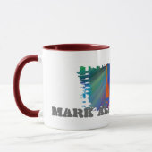 汚れたボーダー信号器のマグ マグカップ (左)