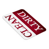 汚れたマゼンタのクリーン食洗機 マグネット (右側)