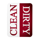 汚れたマゼンタのクリーン食洗機 マグネット (縦)