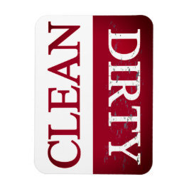 汚れたマゼンタのクリーン食洗機 マグネット