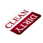 汚れたマゼンタのクリーン食洗機 マグネット (左側)