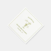 汚れたマティーニ パーソナライズされたおしゃれな ブラチェットパーティー スタンダードカクテルナプキン (角)