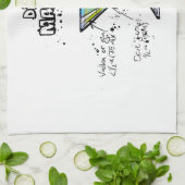 汚れたマルティーニのカクテルのレシピ キッチンタオル (折り畳み)