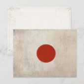 汚れたヴィンテージ日本国旗 ポストカード (正面/裏面)