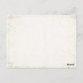 汚れたヴィンテージ日本国旗 ポストカード (裏面)