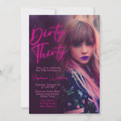 汚れた三十のミニマリスト写真付き 招待状 (正面)