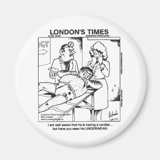 汚れた下着と病院のおもしろいギフト&ティー マグネット (正面)