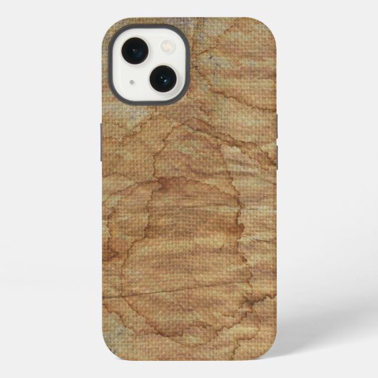 汚れた古いキャンバス iPhoneケース (裏面)
