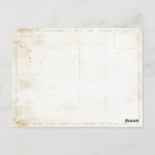 汚れた古いスタイルに英語国旗を付けたはがき ポストカード (裏面)