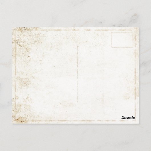 汚れた古いスタイルに英語国旗を付けたはがき ポストカード (裏面)