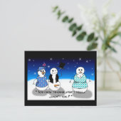 汚れた古い雪だるま ポストカード (スタンド正面)