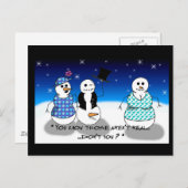 汚れた古い雪だるま ポストカード (正面/裏面)