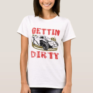 汚れた土によって変更される競争を得ること Tシャツ