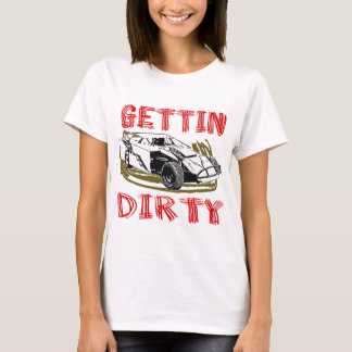 汚れた土によって変更される競争を得ること Tシャツ