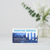 汚れた壁が濡れた絵を描絵を描のサービス 名刺 (スタンド正面)