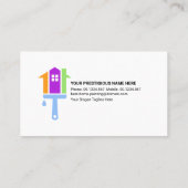 汚れた壁が濡れた絵を描絵を描のサービス 名刺 (裏面)