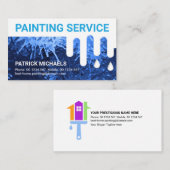 汚れた壁が濡れた絵を描絵を描のサービス 名刺 (正面/裏面)