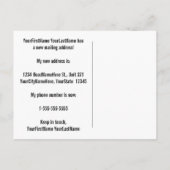 汚れた外観の新居はがき 案内ポストカード (裏面)