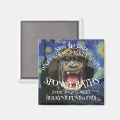 汚れた女性のスポンジ風呂の日付を火曜日に保存 マグネット (正面/裏面)