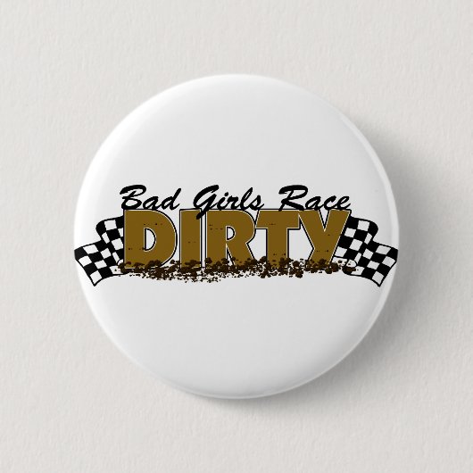 汚れた悪い女の子の競争 缶バッジ (正面)