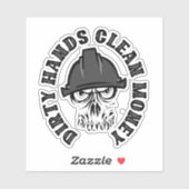 汚れた手で汚れたお金 シール (シート)