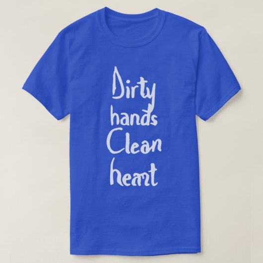 汚れた手の清潔なハート Tシャツ (デザイン正面)