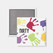 汚れた手の食洗機磁石 マグネット (正面/裏面)