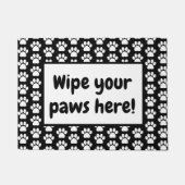 汚れた手をここで白黒パターンで拭く ドアマット (正面)