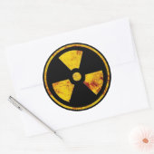 汚れた核警告標識シール ラウンドシール (封筒)