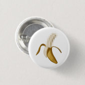 汚れた検閲された皮をむかれたバナナ 缶バッジ (正面&裏面)