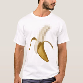 汚れた検閲された皮をむかれたバナナ Tシャツ