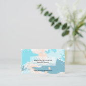 汚れた水彩筆跡 名刺 (スタンド正面)