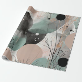 汚れた水色 ラッピングペーパー