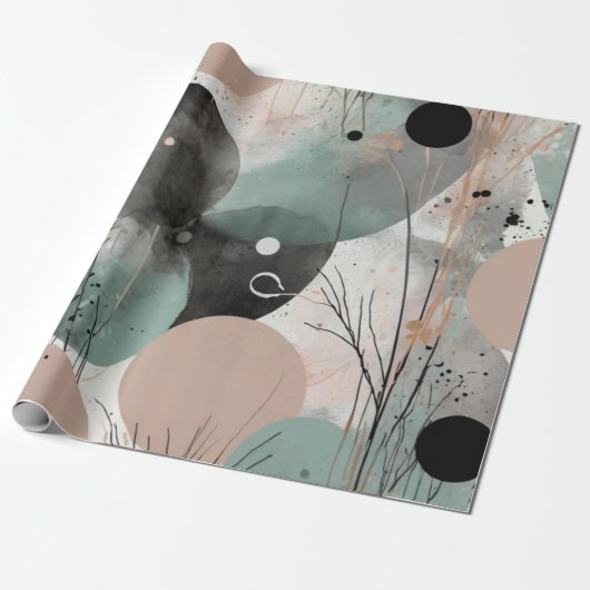 汚れた水色 ラッピングペーパー (アンロールド)