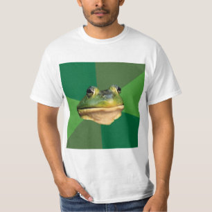 汚れた独身のカエルのアドバイス動物のミーム Tシャツ