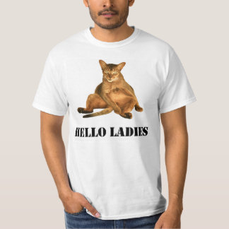 汚れた猫のTシャツ、こんにちは女性メンズグラフィックのTシャツ Tシャツ