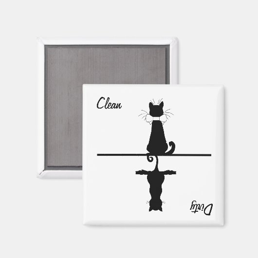 汚れた猫 マグネット (正面/裏面)