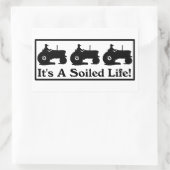 汚れた生活だ 長方形シール (バッグ)