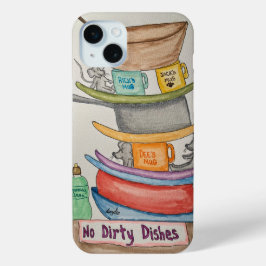 汚れた皿なし iPhone 15 MINIケース