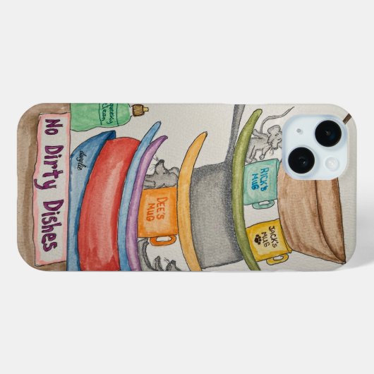 汚れた皿なし Case-Mate iPhoneケース (裏面 (横))