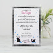 「汚れた皿」のブライダルシャワーの招待状 招待状 (スタンド正面)