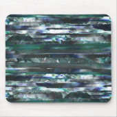 汚れた粗いストライプ質感のシアンの裂けた マウスパッド (正面)