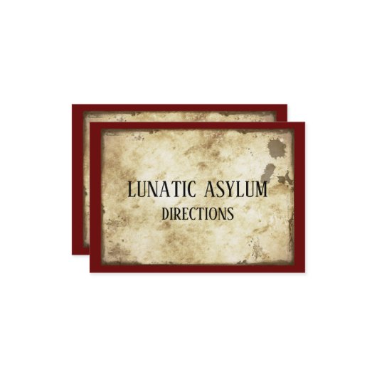 汚れた精神病院の誕生日パーティー エンクロージャーカード (正面/裏面インサイチュ)