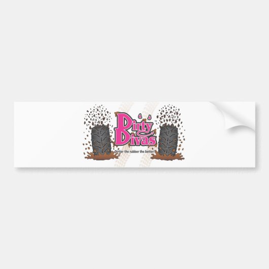 汚れた花型女性歌手 バンパーステッカー (正面)