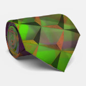 汚れた茶色がかった緑、3Dまたは三角形 ネクタイ (ロール)