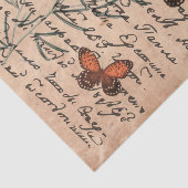 汚れた蝶のヴィンテージ デコパージュ ティッシュ ペーパー (詳細)